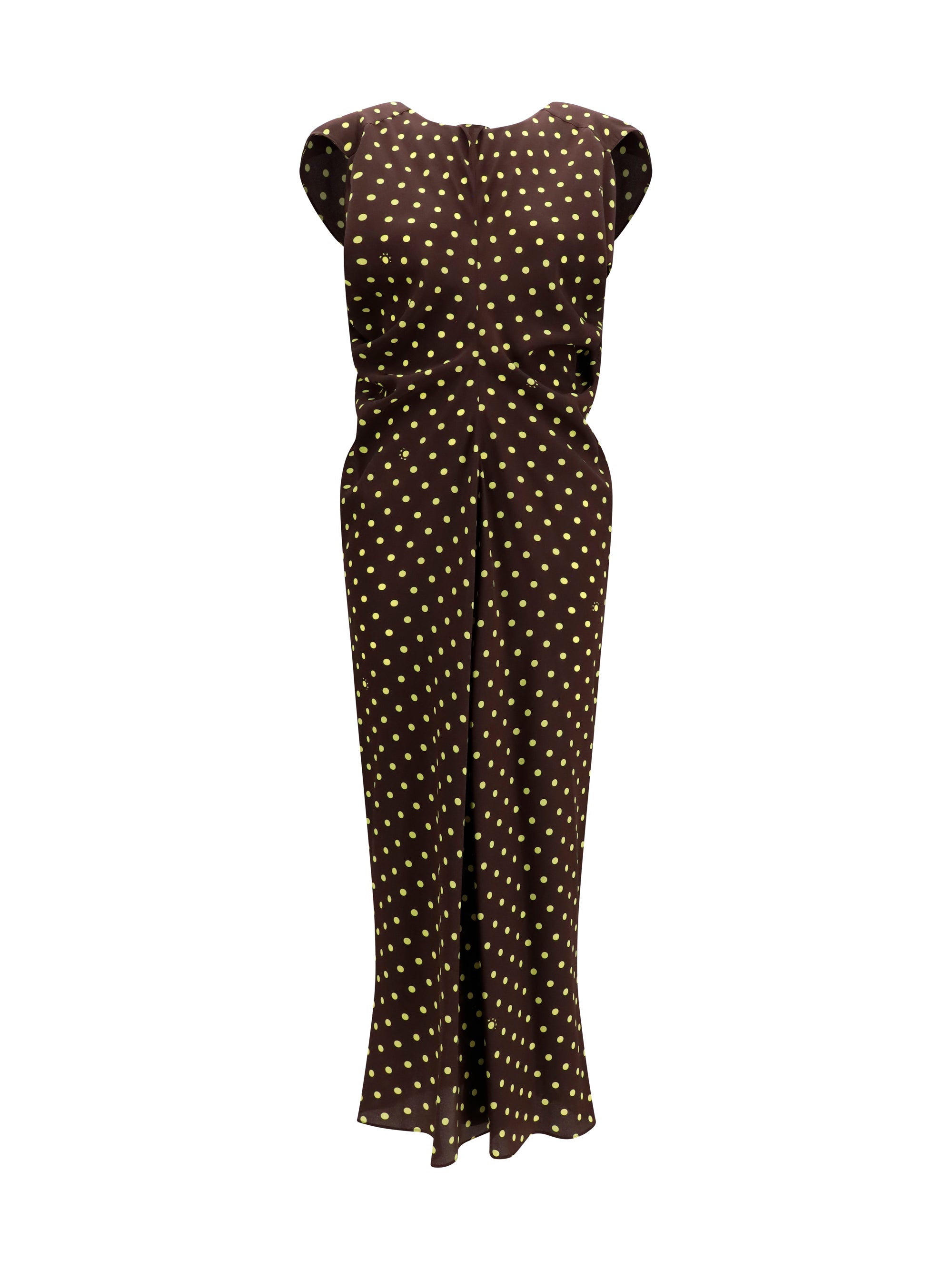 printed polka dot crepe dress