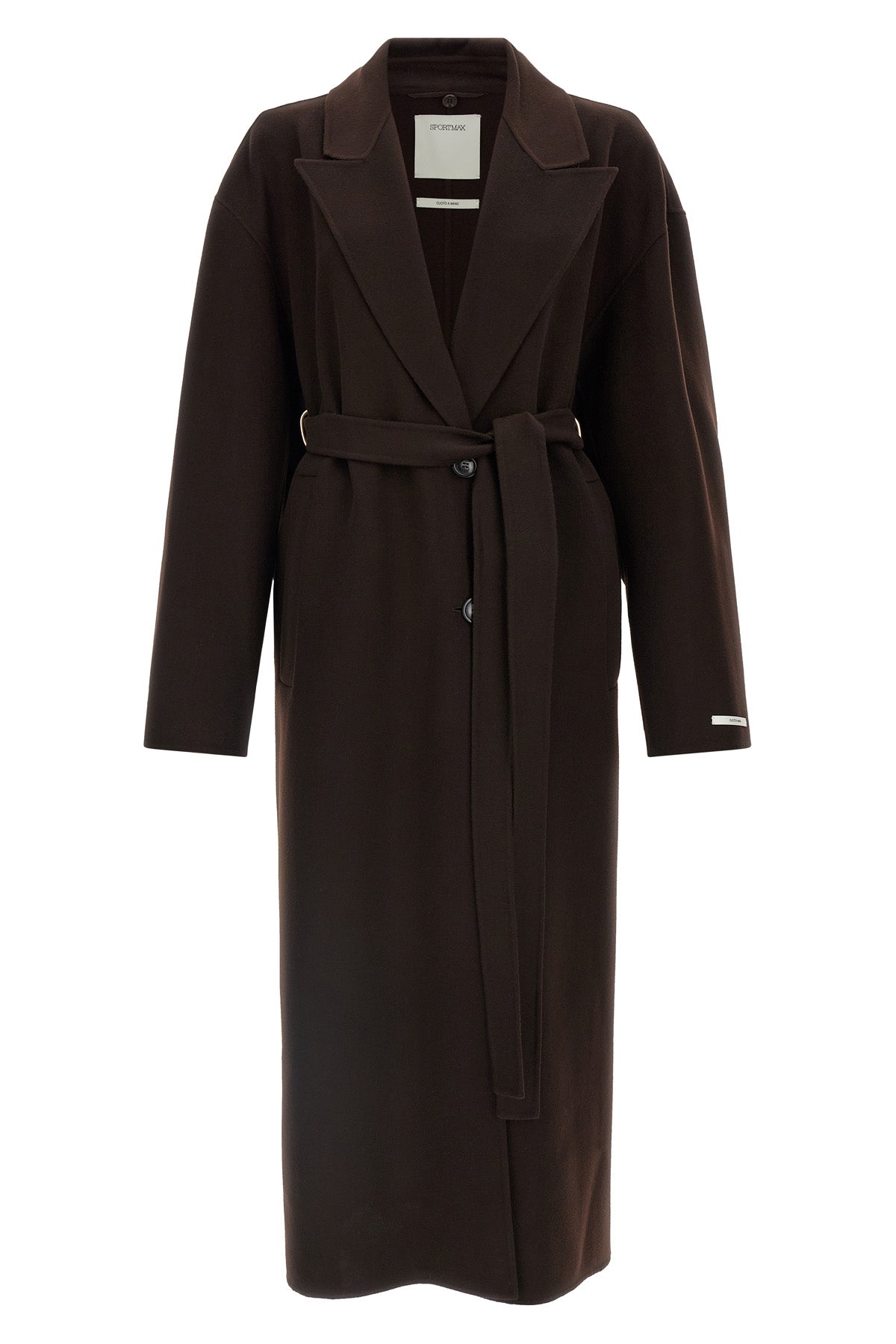 the sportmax olmo coat redefines luxury outerwear through an oversized and uns