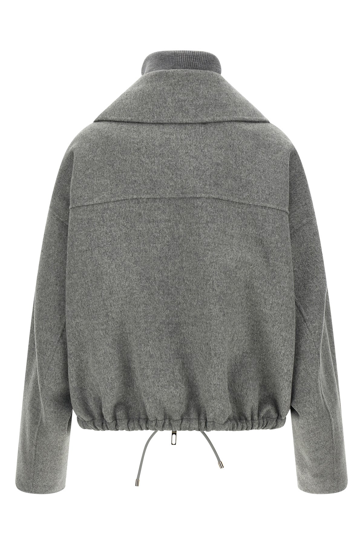 the sportmax emiro bomber jacket redefines the volumes of outerwear through an