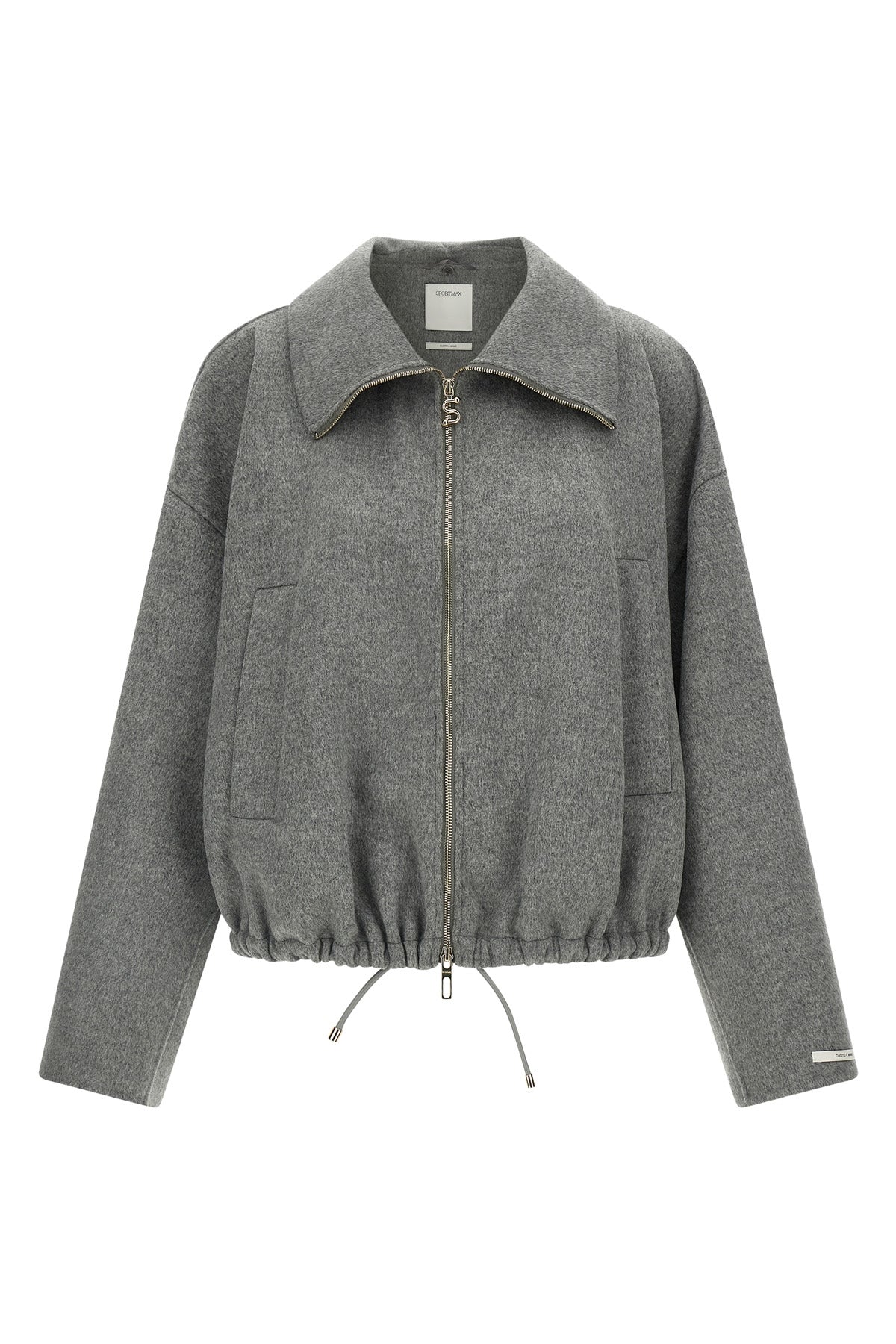 the sportmax emiro bomber jacket redefines the volumes of outerwear through an