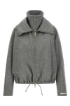 the sportmax emiro bomber jacket redefines the volumes of outerwear through an