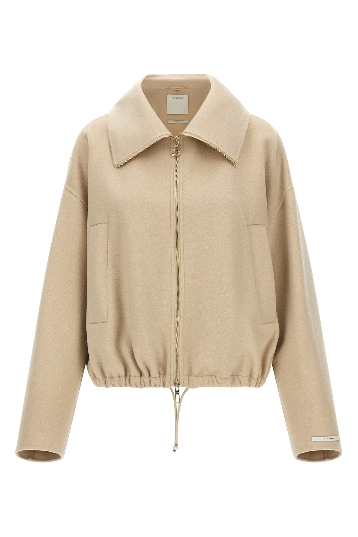 the sportmax emiro bomber jacket redefines the volumes of contemporary outerwe