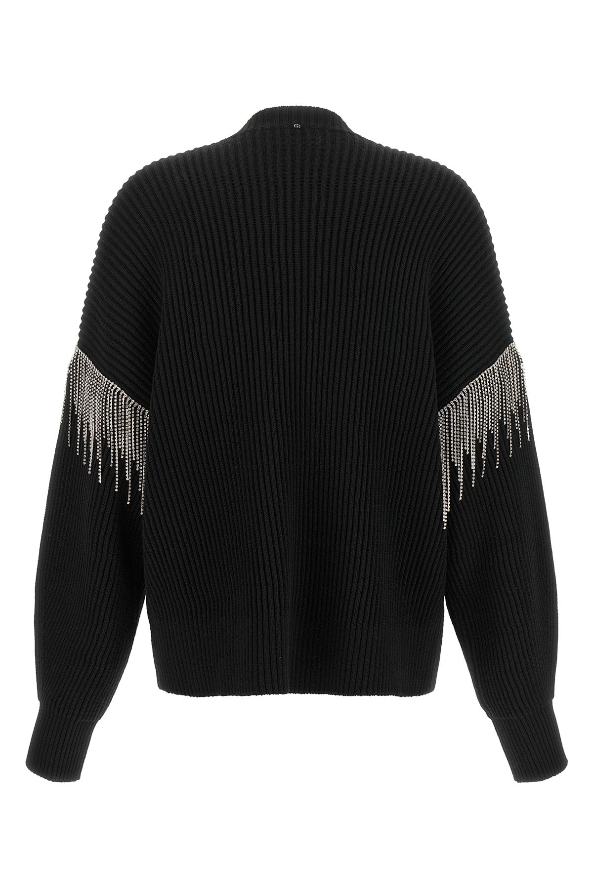 the sportmax spxpagine cardigan in pure virgin wool is distinguished by a modu