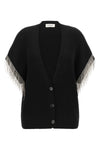 the sportmax spxpagine cardigan in pure virgin wool is distinguished by a modu