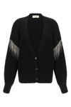 the sportmax spxpagine cardigan in pure virgin wool is distinguished by a modu