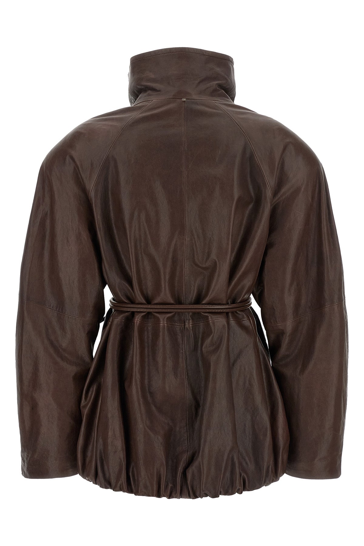 the sportmax alaggio jacket redefines the volumes of outerwear through a sculp