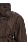 the sportmax alaggio jacket redefines the volumes of outerwear through a sculp