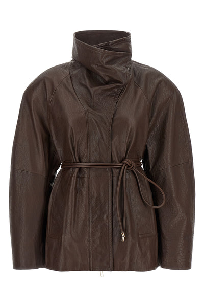 the sportmax alaggio jacket redefines the volumes of outerwear through a sculp