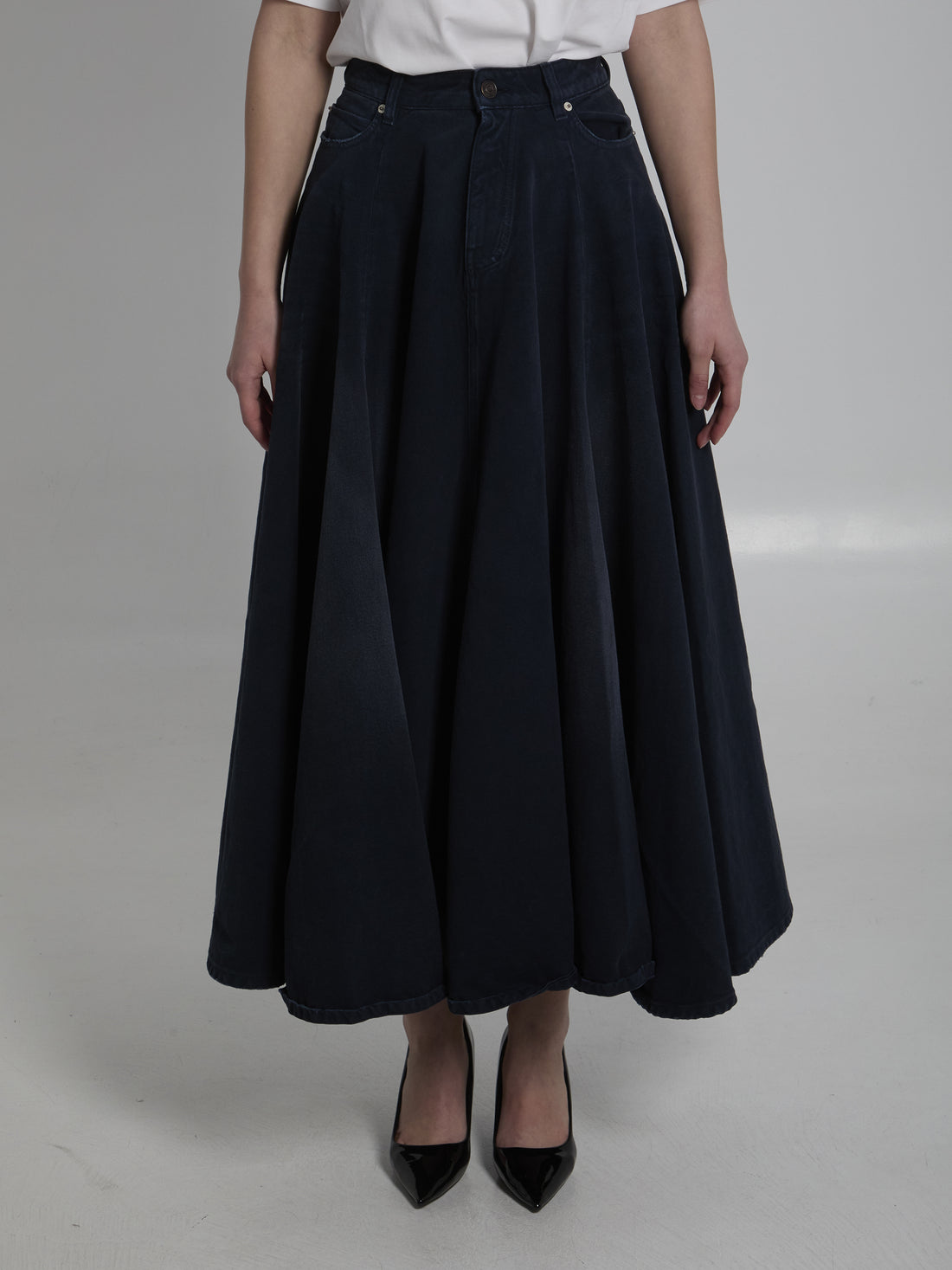 BALENCIAGA 36 godet maxi skirt