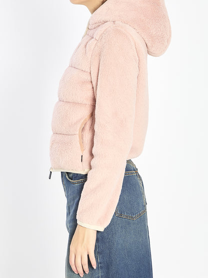 MONCLER GRENOBLE M padded hoodie in pink