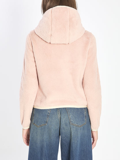 MONCLER GRENOBLE M padded hoodie in pink