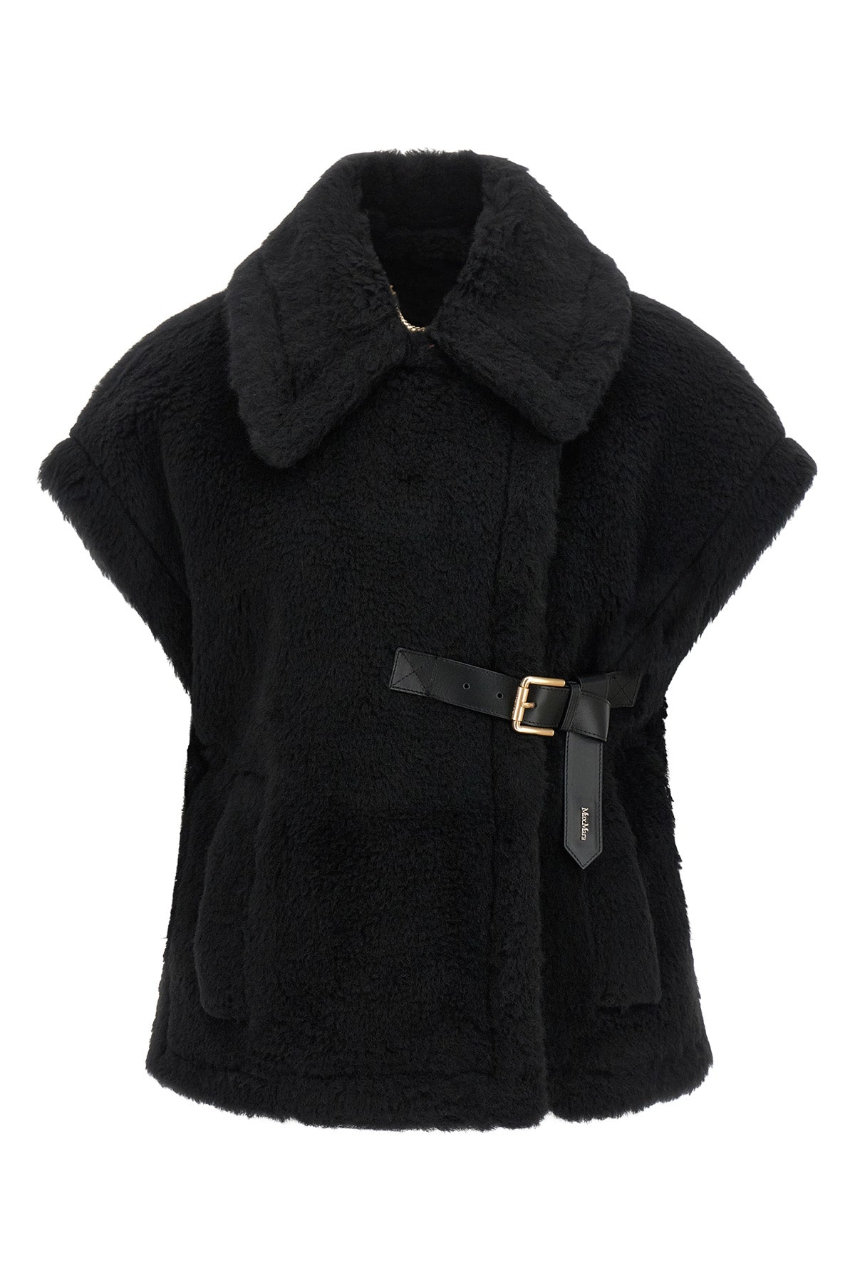 the max mara new abavo cape redefines the volumes of outerwear through a sleev