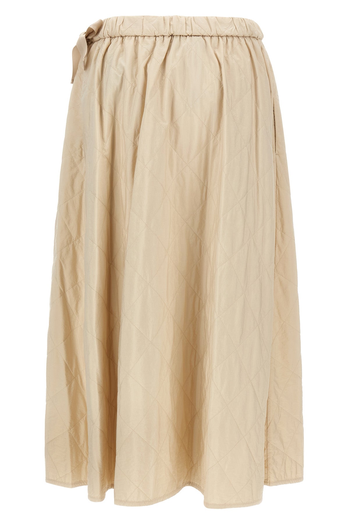 the weekend max mara briose midi skirt features a flared silhouette defined by