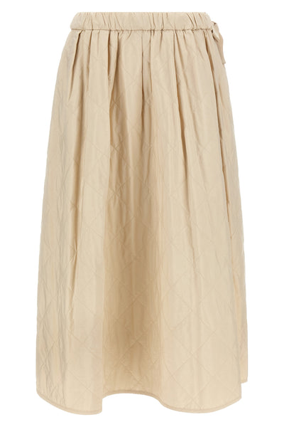 the weekend max mara briose midi skirt features a flared silhouette defined by