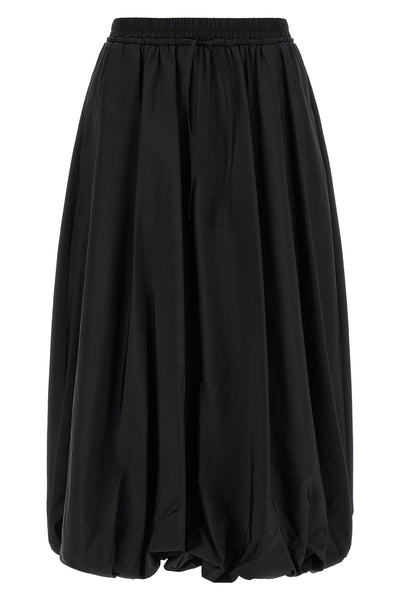 the weekend max mara midi skirt model ciurma defines new volumes through an inno