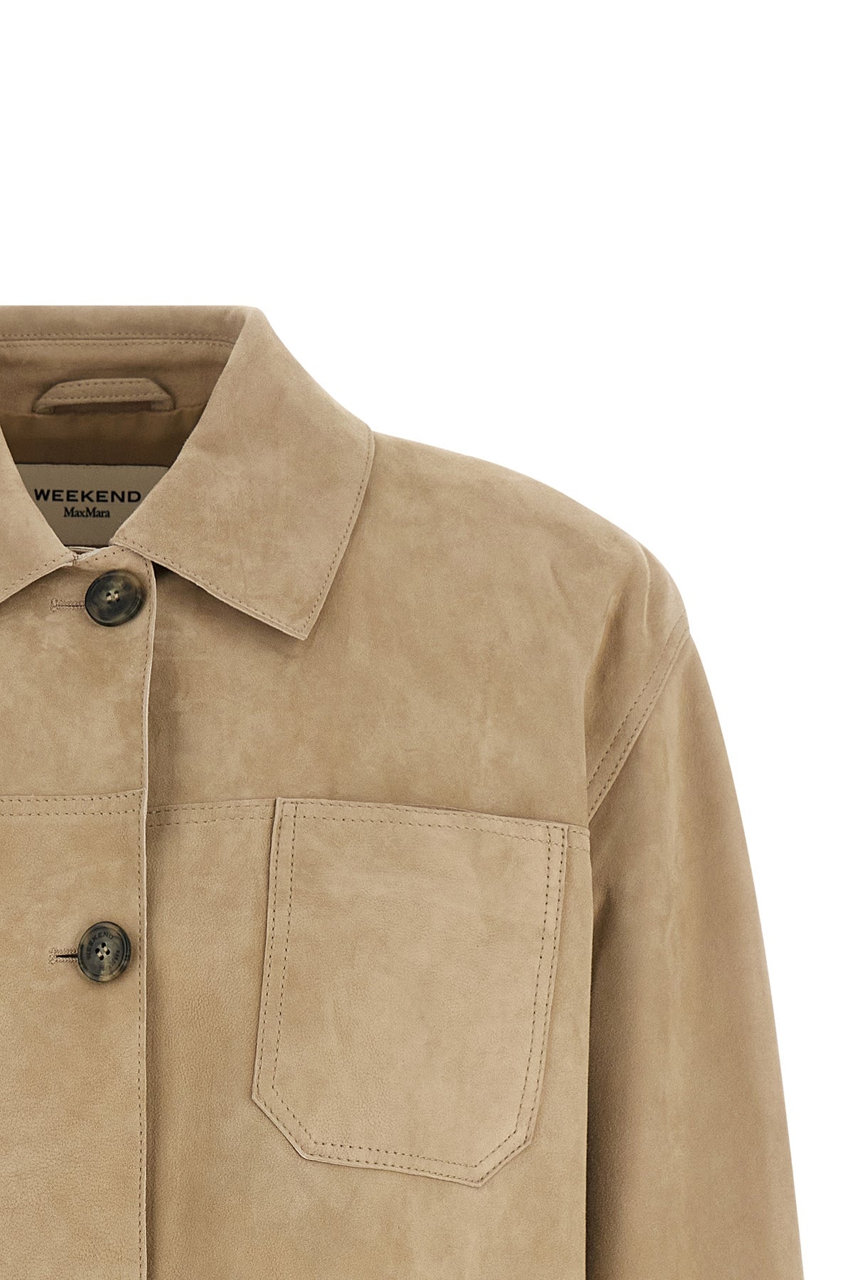 the weekend max mara ghiera shirt jacket in fine suede redefines the concept of