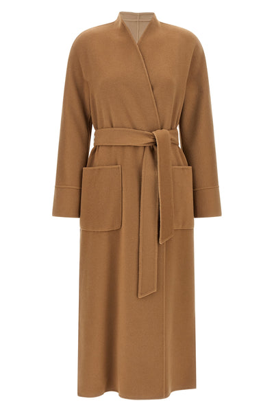 the max mara studio nodo coat defines sartorial outerwear through a reversible c