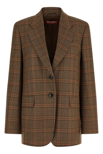 the max mara studio mstalca blazer in pure wool defines a rigorous and timeles