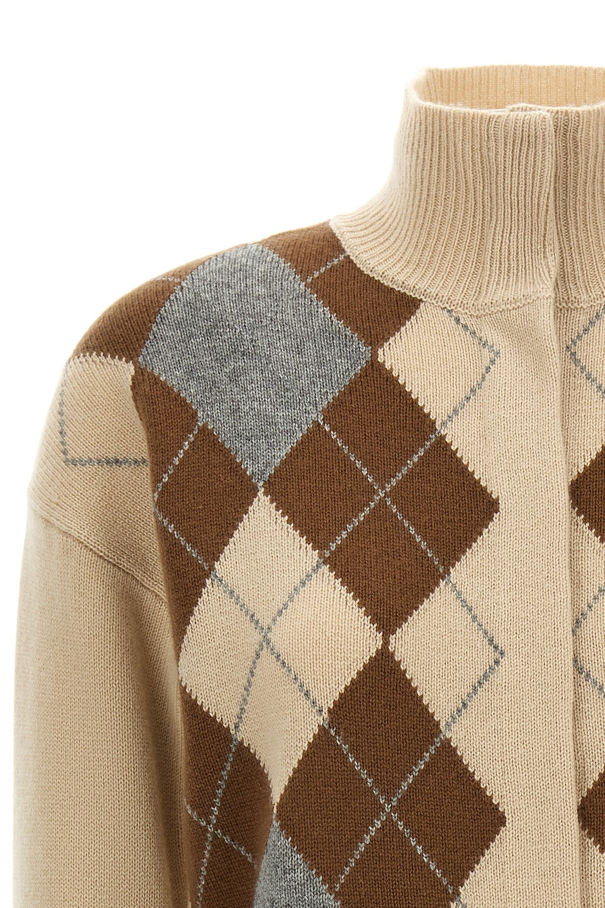 the slightly cropped max mara studio pacche cardigan exemplifies luxury knitwe