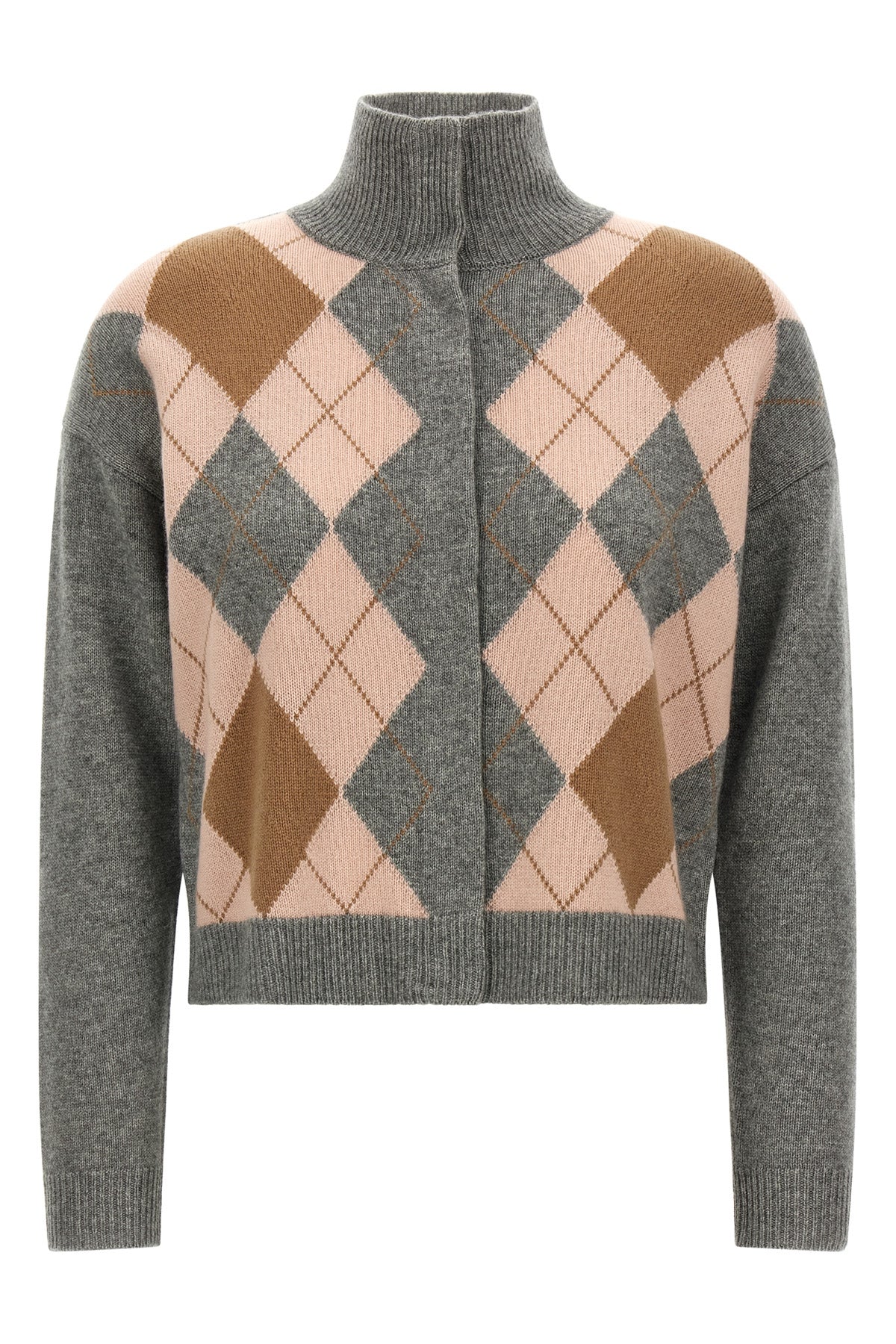 the slightly cropped max mara studio pacche cardigan redefines everyday knitwe