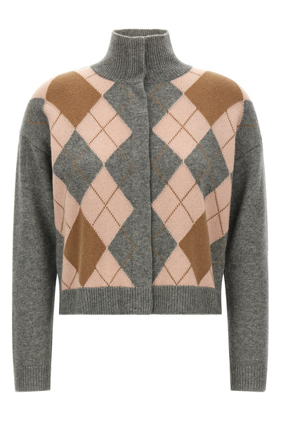 the slightly cropped max mara studio pacche cardigan redefines everyday knitwe