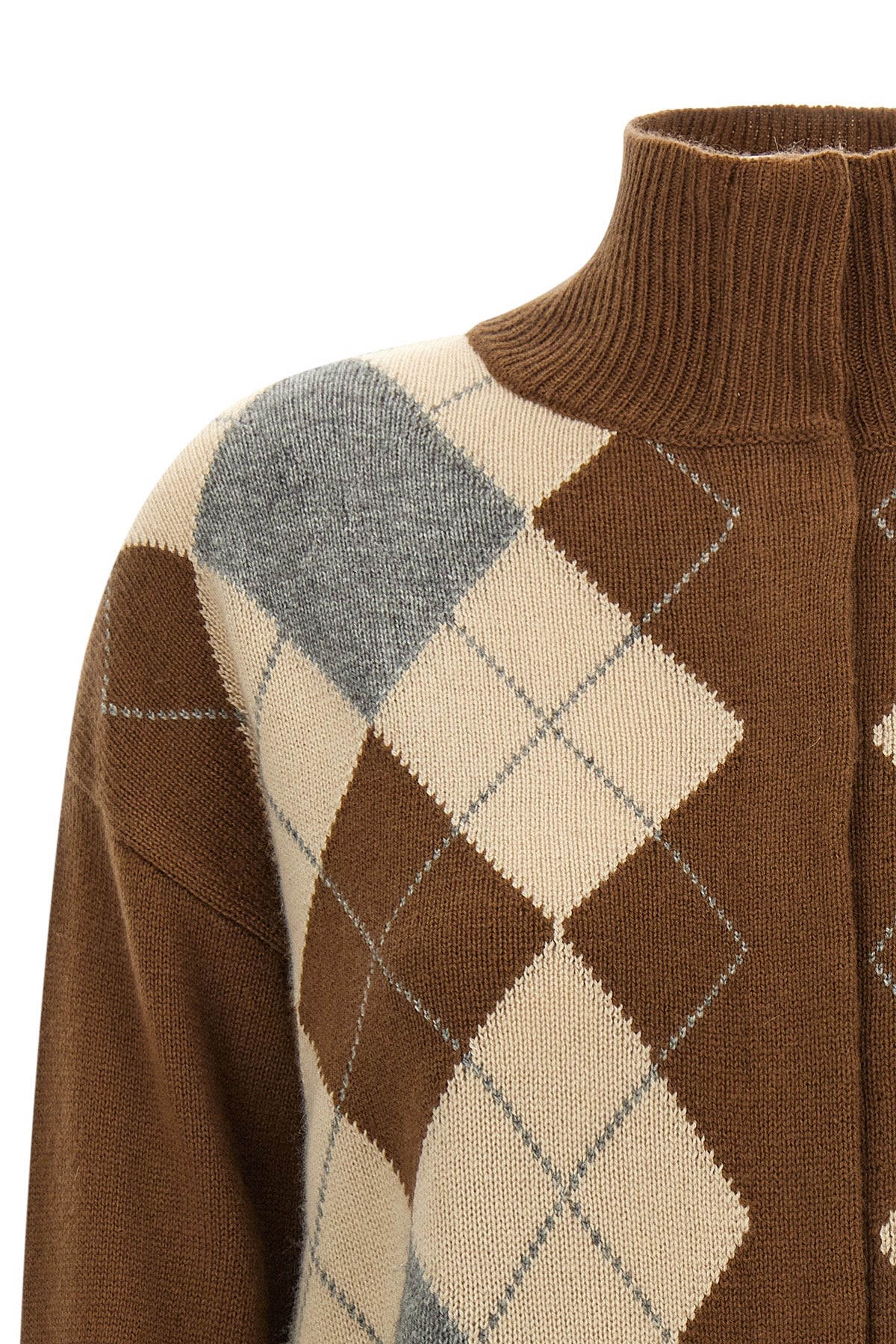 the slightly cropped max mara studio pacche cardigan redefines luxury knitwear