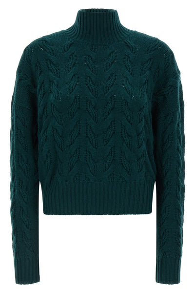 max mara studio cosmo knitwear redefines winter knitwear through complex braid