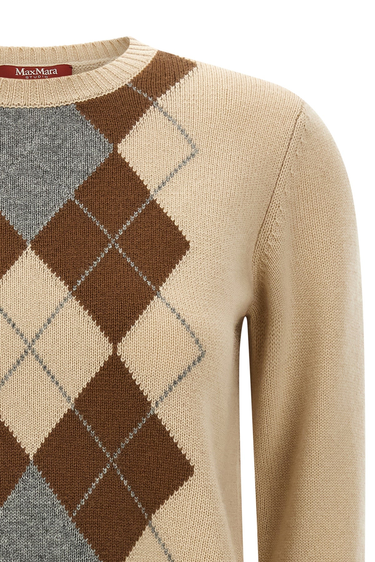 the max mara studio faraone jersey features a construction in a fine wool and