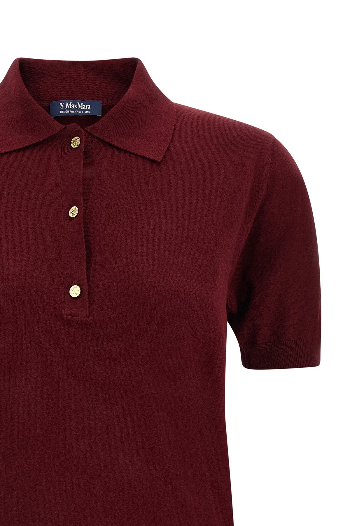 the max mara pomposa polo shirt redefines the codes of everyday knitwear through