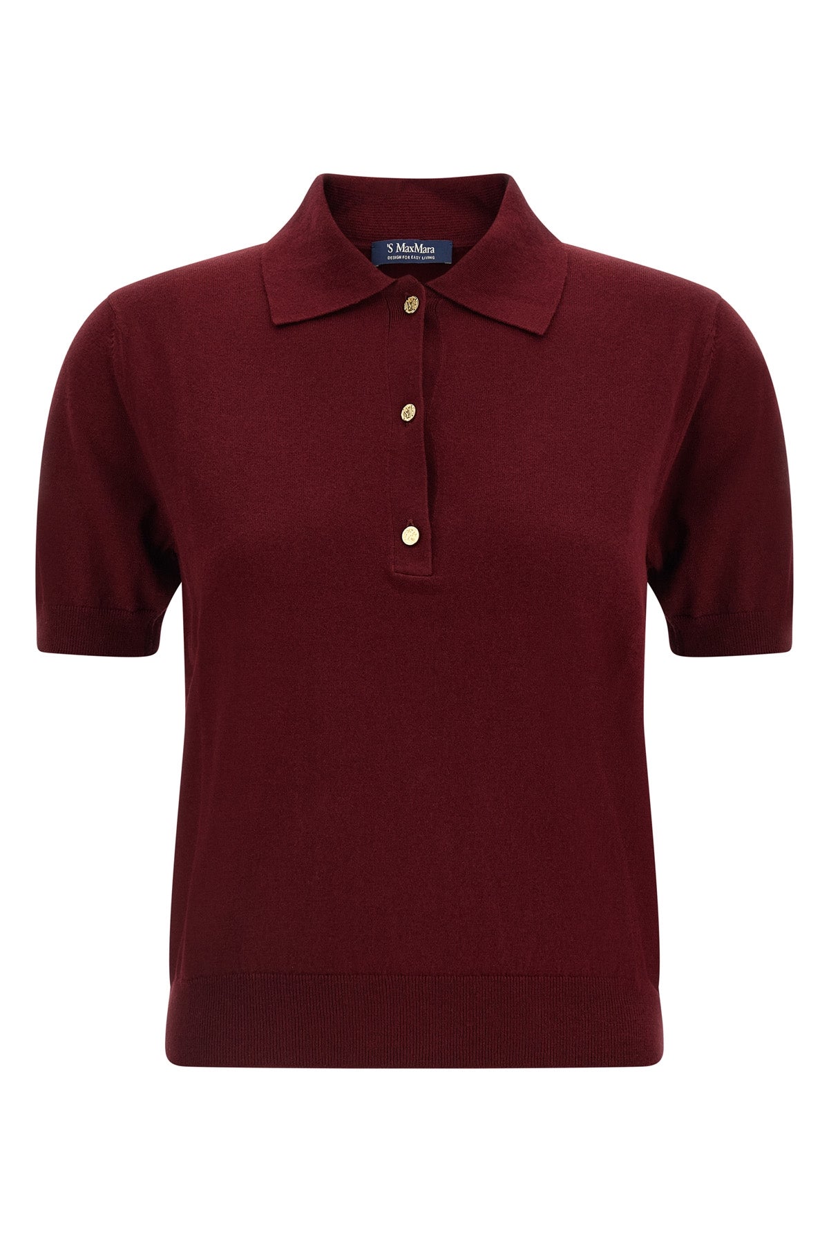 the max mara pomposa polo shirt redefines the codes of everyday knitwear through