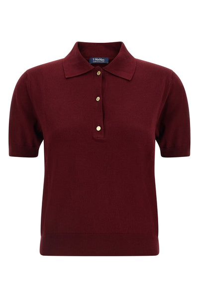the max mara pomposa polo shirt redefines the codes of everyday knitwear through