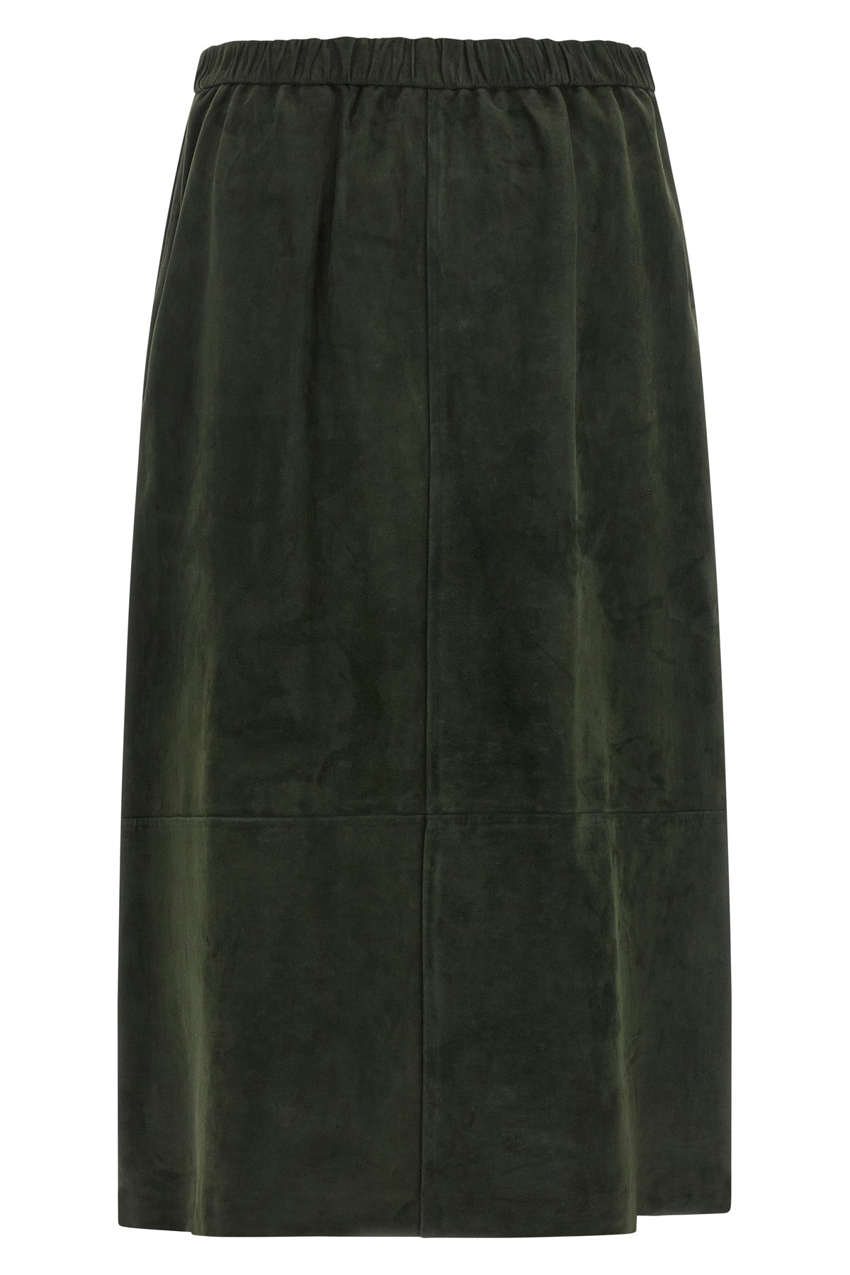 the s max mara smmgazza longuette skirt in fine suede defines a slightly flar