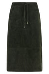 the s max mara smmgazza longuette skirt in fine suede defines a slightly flar