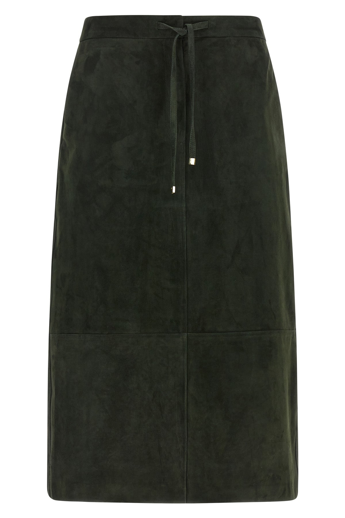 the s max mara smmgazza longuette skirt in fine suede defines a slightly flar