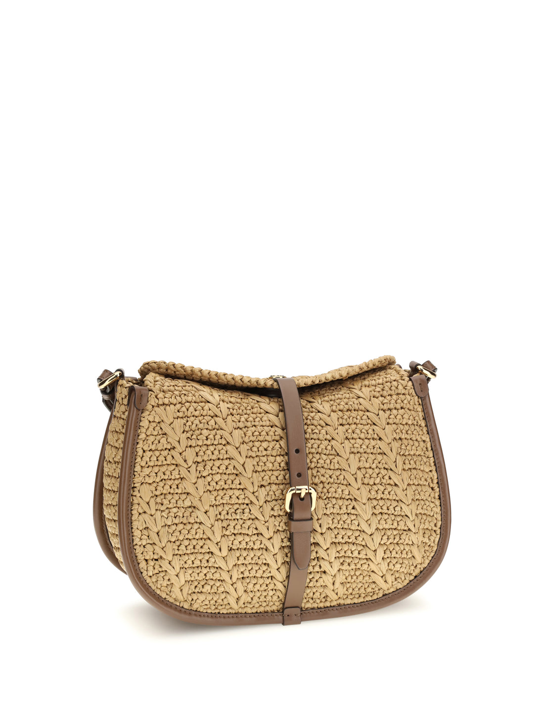 ETRO OS raffia crochet pony shoulder bag