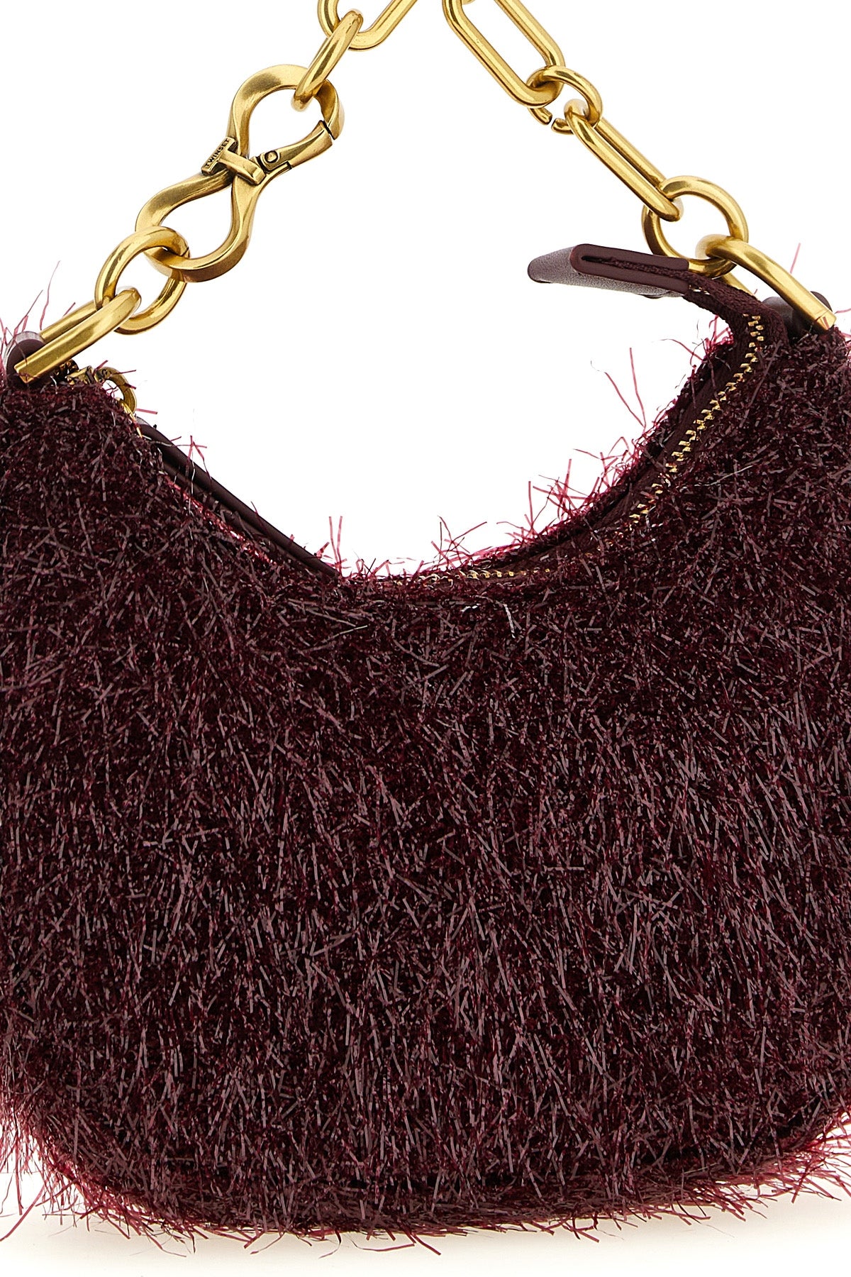 the twinset mini croissant handbag in three-dimensional effect fabric
