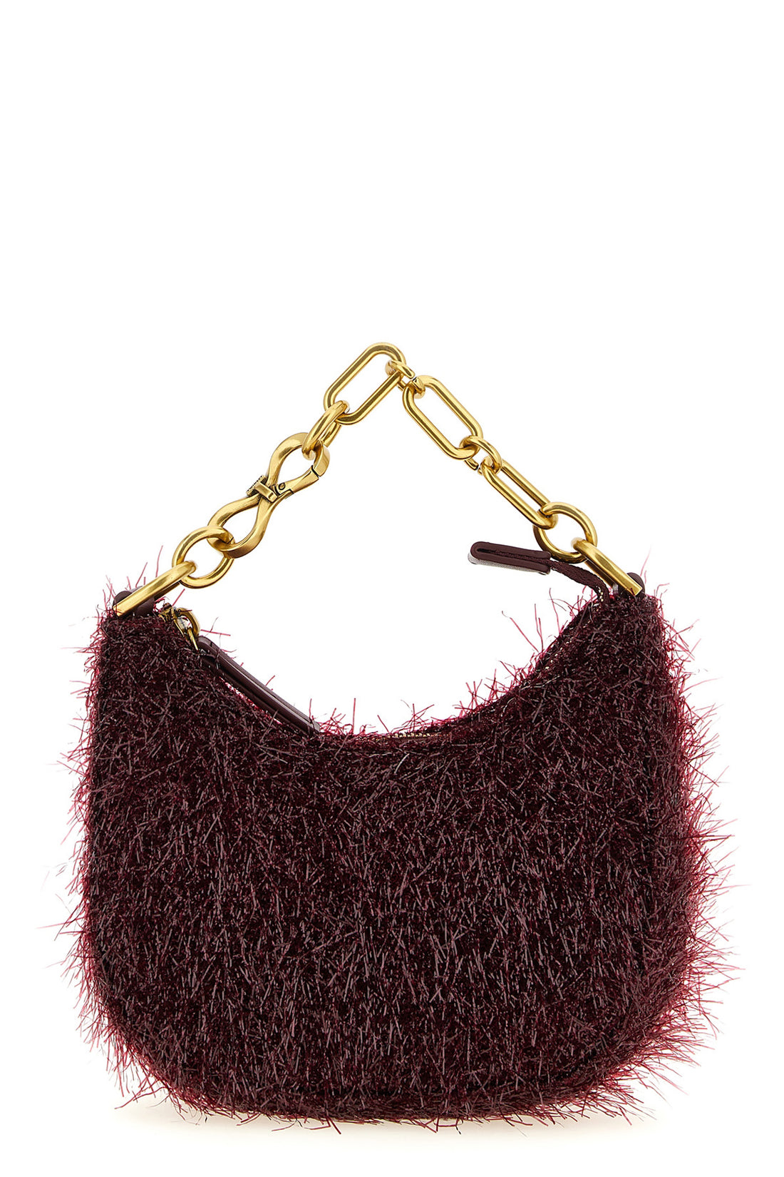 TWIN SET OS the twinset mini croissant handbag in three-dimensional effect fabric