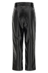 the twinset coated fabric trousers define a rigorous silhouette through a high-w