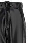 the twinset coated fabric trousers define a rigorous silhouette through a high-w