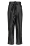 the twinset coated fabric trousers define a rigorous silhouette through a high-w