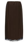 the twinset longuette skirt stands out for its fluid silhouette and essential ae
