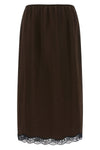 the twinset longuette skirt stands out for its fluid silhouette and essential ae