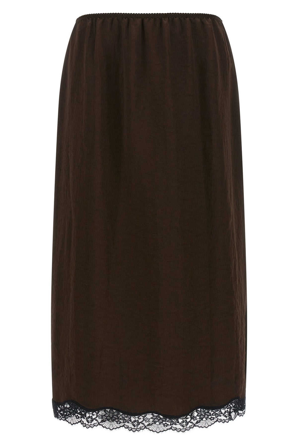 the twinset longuette skirt stands out for its fluid silhouette and essential ae
