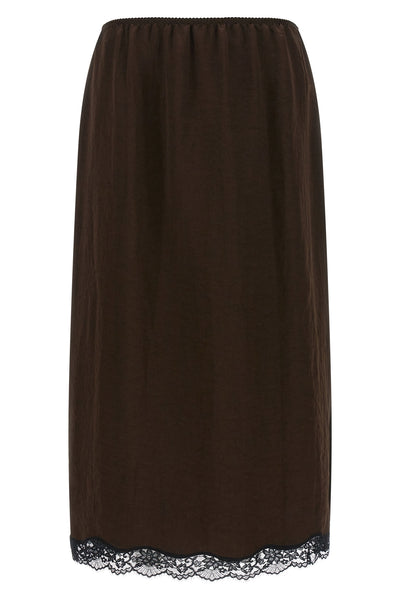 the twinset longuette skirt stands out for its fluid silhouette and essential ae