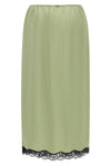 the twinset longuette skirt stands out for a fluid and slippery silhouette