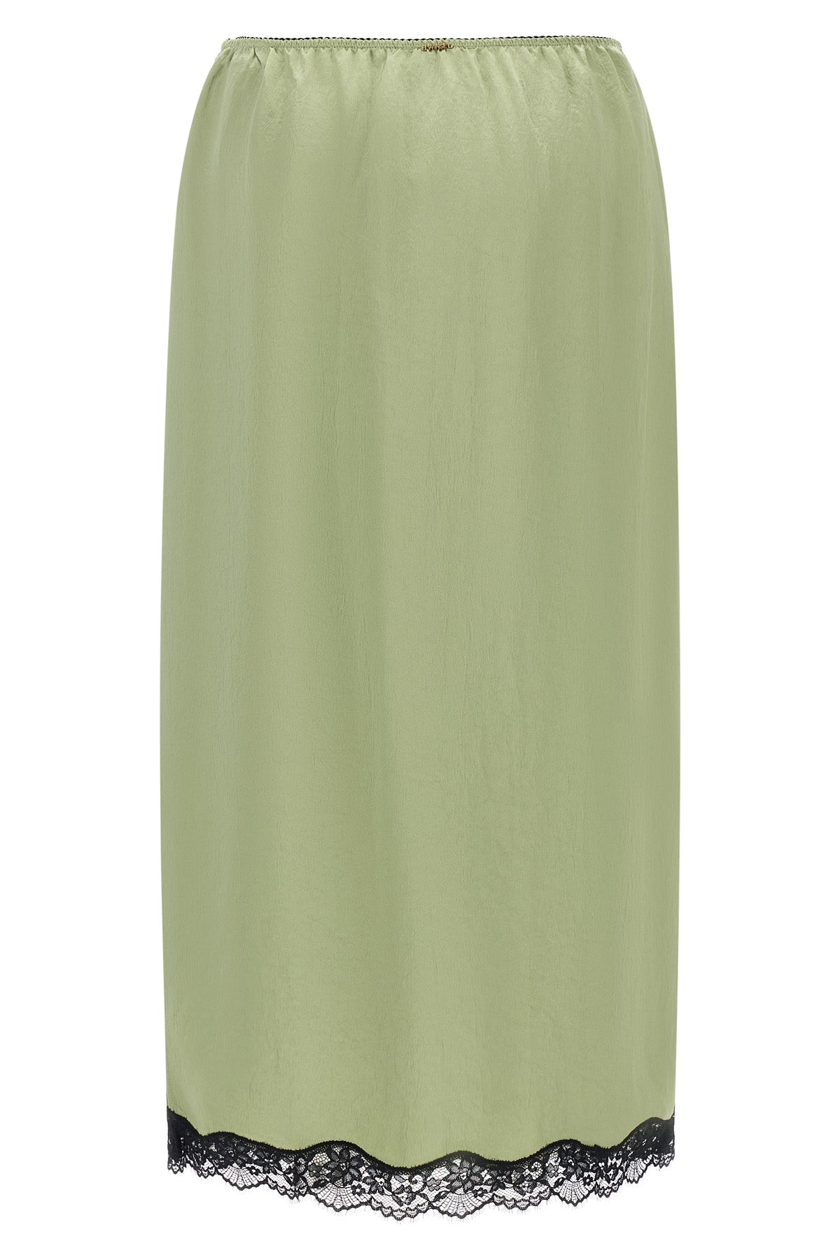 the twinset longuette skirt stands out for a fluid and slippery silhouette