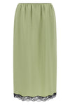 the twinset longuette skirt stands out for a fluid and slippery silhouette