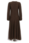 the twinset long dress stands out for its fluid and feminine silhouette