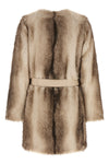 the twinset eco-fur coat redefines the volumes of outerwear through an envelopin
