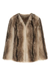 the twinset hood jacket redefines the volumes of the outerwear through a soft an